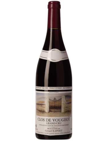 Vin Domaine Gérard Raphet Clos de Vougeot Grand Cru 2018 Rouge