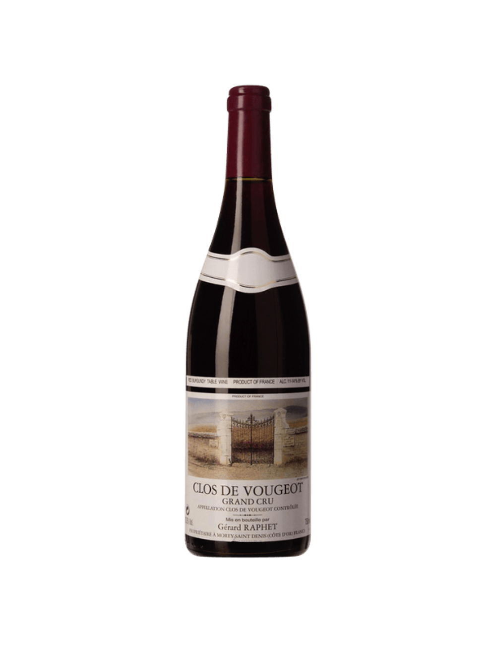 Wine Domaine Gérard Raphet Clos de Vougeot Grand Cru 2019 Red